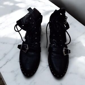 Black Studded Women's Boots